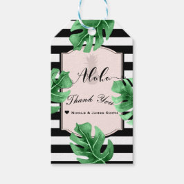 トロピッ葉ク・パイン結婚アップルのエレガント支持 ギフトタグ