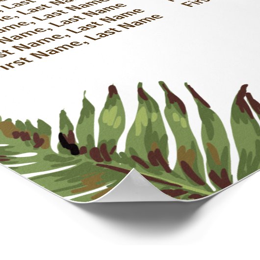 トロピッ葉ク・パイン結婚アップルの座席表 ポスター (角)