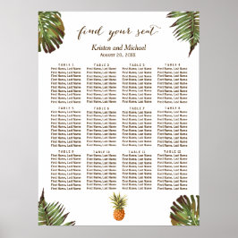 トロピッ葉ク・パイン結婚アップルの座席表 ポスター