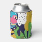 トロピッ葉ク、パロット:夏の背景。 缶クーラー (缶正面)