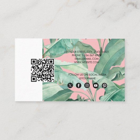 トロピッ葉ク・ビジネスは友人の紹介を参照 名刺 (裏面)