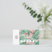 トロピッ葉ク・ビジネス・ロゴQRコードロイヤリティ 名刺 (スタンド正面)