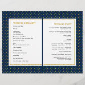 トロピッ葉ク・ピンクの海軍の二倍の結婚式プログラム (裏面)