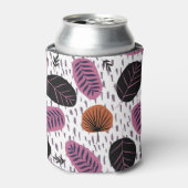 トロピッ葉ク、ファッショナブルなシームレスパターン。 缶クーラー (缶正面)