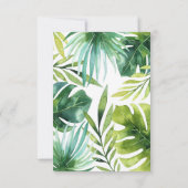 トロピッ葉ク・フラミンゴスサマーウェディングRSVP 出欠カード (裏面)