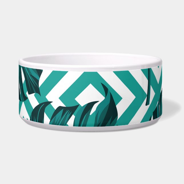 トロピッ葉ク:フローラシームレスなパターン。 ボウル (正面)