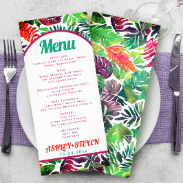 トロピッ葉ク・マクシマ結婚リストのメニュー・カード ラックカード