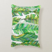 トロピッ葉ク:水彩シームレスパターン アクセントクッション (裏面(縦))