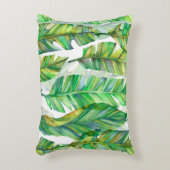 トロピッ葉ク:水彩シームレスパターン アクセントクッション (正面(垂直))
