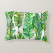 トロピッ葉ク:水彩シームレスパターン アクセントクッション (裏面)