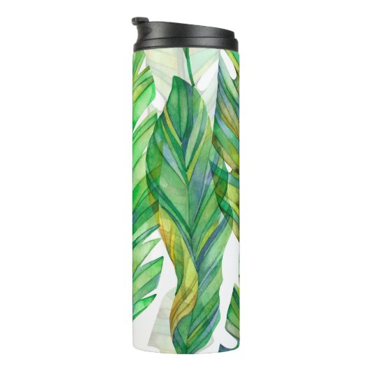 トロピッ葉ク:水彩シームレスパターン タンブラー (回転右)