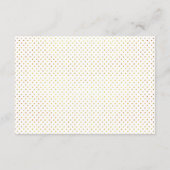 トロピッ葉ク・金ゴールドの挿入結婚カード エンクロージャーカード (裏面)