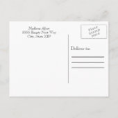 トロピッ葉ク・金ゴールド・トランク・パーティー・カード インビテーションポストカード (裏面)