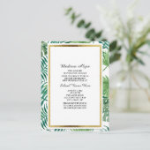 トロピッ葉ク・金ゴールド・トランク・パーティー・カード インビテーションポストカード (スタンド正面)