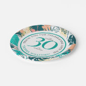 トロピッ離れクお祝いコラージュ30歳 ペーパープレート (アングル)