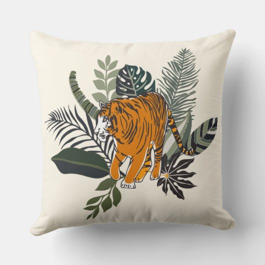 トロピッ離れクとタイガーアクセント枕 クッション (裏面)