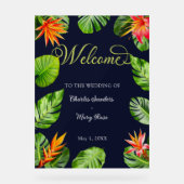 トロピッ離れクと花ウェルカム結婚のAcrii アクリルサイン (正面)