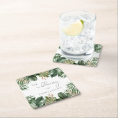 トロピッ離れクエレガントな結婚式 スクエアペーパーコースター (インサイチュ)