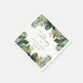 トロピッ離れクエレガントな結婚式 スタンダードカクテルナプキン (角)