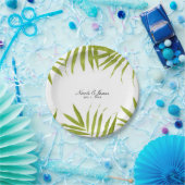 トロピッ離れクサマーエレガントウェディング披露宴 ペーパープレート (パーティー)