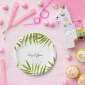 トロピッ離れクサマーエレガントウェディング披露宴 ペーパープレート (パーティー)