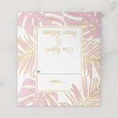 トロピッ離れクス結婚モダンの折り畳みエスコート プレイスカード (外部開封)
