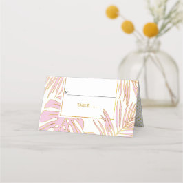 トロピッ離れクス結婚モダンの折り畳みエスコート プレイスカード