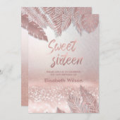 トロピッ離れクトレンディーバラ金ゴールドきらびやかな 招待状 (正面/裏面)