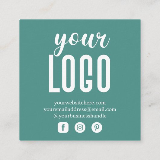 トロピッ離れクパーソナライズされたの注文 スクエア名刺 (裏面)