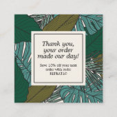 トロピッ離れクパーソナライズされたの注文 スクエア名刺 (正面)