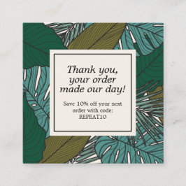 トロピッ離れクパーソナライズされたの注文 スクエア名刺