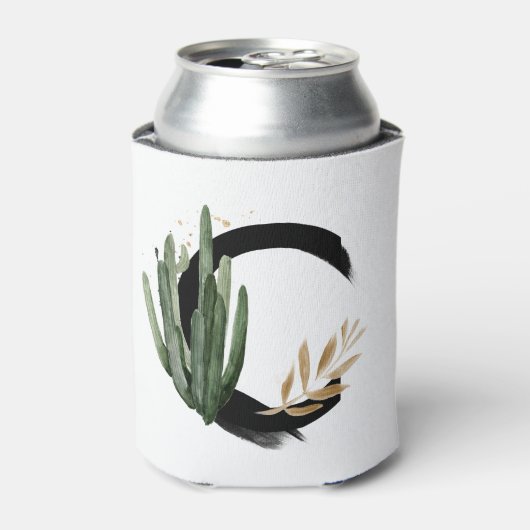 トロピッ離れクフェイク・ゴールド・フォイル・レターCモノグラム 缶クーラー (缶正面)