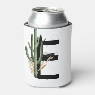 トロピッ離れクフェイク・ゴールド・フォイル・レターEモノグラム 缶クーラー