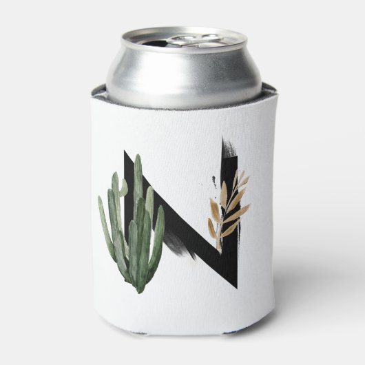 トロピッ離れクフェイク・ゴールド・フォイル・レターNモノグラム 缶クーラー (缶正面)