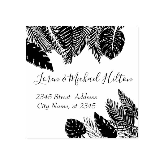 トロピッ離れクモダンタイポグラフィ差出人住所 ラバースタンプ (インプリント)