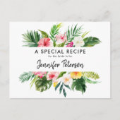 トロピッ離れクルアウ（ハワイ式宴会）ブライダルシャワーレシピカード ポストカード (正面)