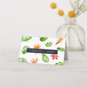 トロピッ離れクレトロと花結婚の花 プレイスカード (裏面)