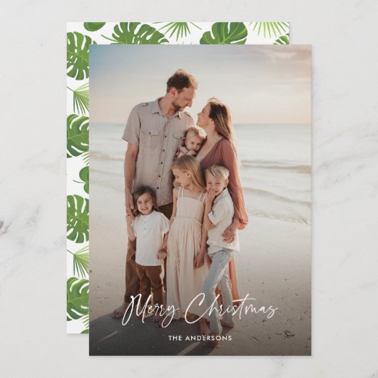 トロピッ離れクロシティバケーションフォトメリークリスマス シーズンカード (正面/裏面)