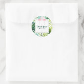 トロピッ離れク結婚式の引き出物&フラミンゴス ラウンドシール (バッグ)