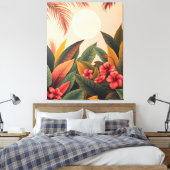 トロピッ離れク・アンド・ムーンパステル キャンバスプリント (インサイチュ (寝室))
