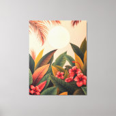 トロピッ離れク・アンド・ムーンパステル キャンバスプリント (正面)