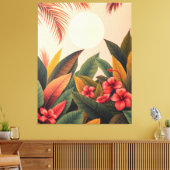 トロピッ離れク・アンド・ムーンパステル キャンバスプリント (インサイチュ (リビング))