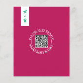 トロピッ離れク・アーキテクチャQRコード結婚式招待状 (裏面)