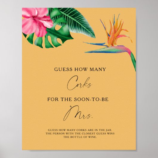 トロピッ離れク – コルクの数を推測 ポスター (正面)