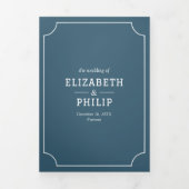 トロピッ離れク・ダスティブルーワールド結婚マップ 三つ折り招待状 (カバー)