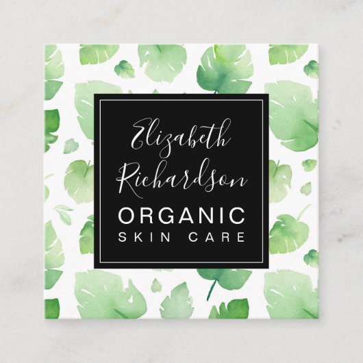 トロピッ離れク・ナチュラオーガニックル・ビジネス・カード スクエア名刺 (正面)