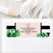 トロピッ離れク・パイナップルエレガントな結婚式 ラベル (インサイチュ)