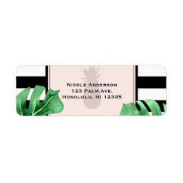 トロピッ離れク・パイナップルエレガントな結婚式 ラベル