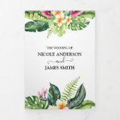 トロピッ離れク・フラワーズアイランドビーチ結婚式 三つ折り招待状 (カバー)