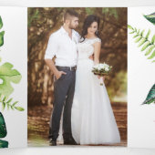 トロピッ離れク・フラワーズアイランドビーチ結婚式 三つ折り招待状 (内部中)